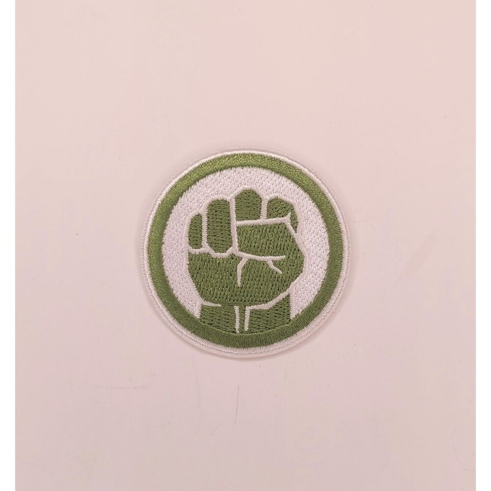 New Marvel Incredible Hulk Fist Circular Embroidered Patch Iron-On Badge